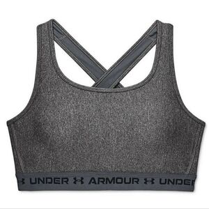 Under Armour Women's Crossback Train Compression Sports Bra Gray 2X